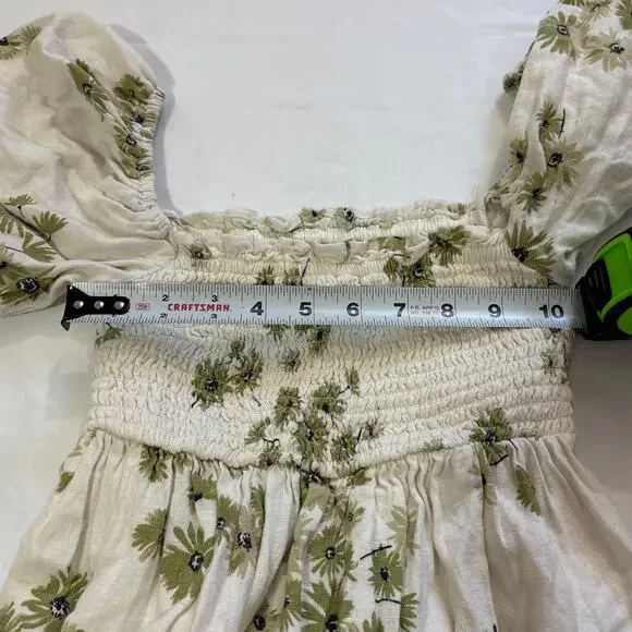 Abercrombie & Fitch Womens XS Petite Dede Emily Flowy Linen Blend Midi Dress - Picture 10 of 10